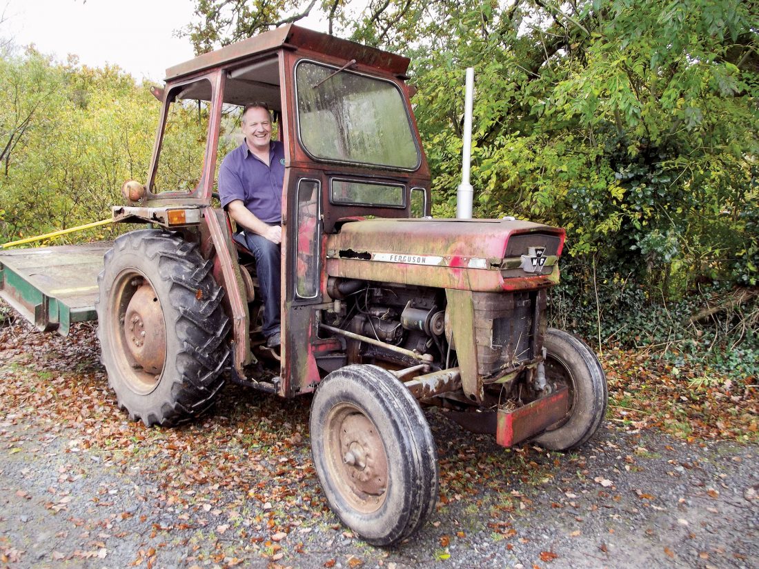 man in tractor